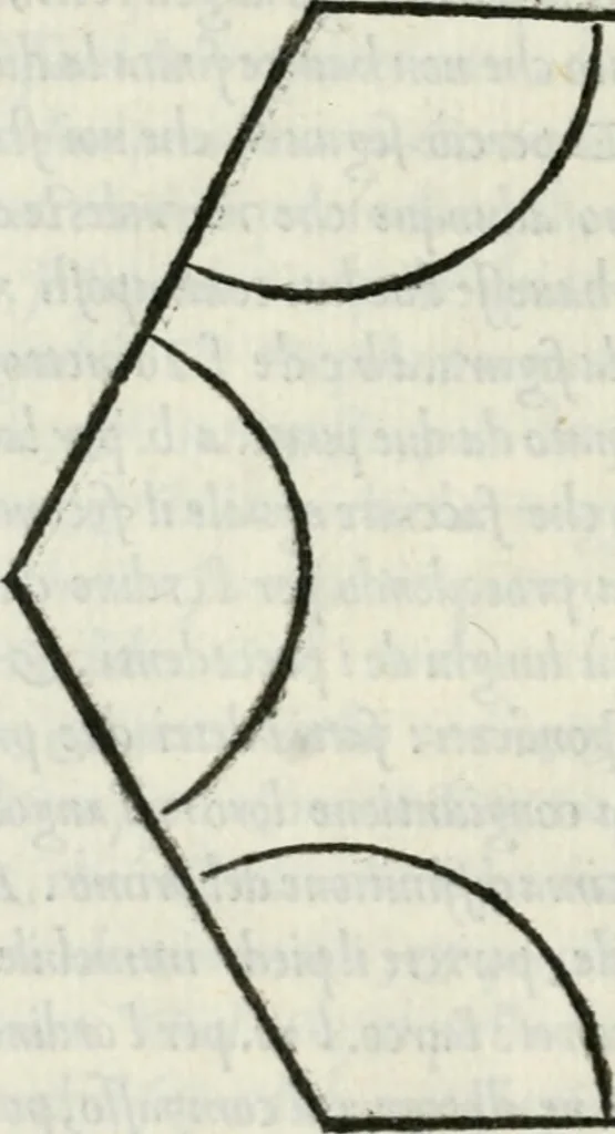 An illustration from Dve dialoghi di m. Iacomo de' Lanteri da Paratico, bresciano : ne i qvali s'introdvce messer Girolamo Catanio nouarese, & messer Francesco Treuisi ingegnero veronese, con un giouene bresciano, à ragionare del modo di disegnare le piante delle fortezze secondo Euclide : et del modo di comporre i modelli, & torre in disegno le piante delle città, 1557, leaf 29