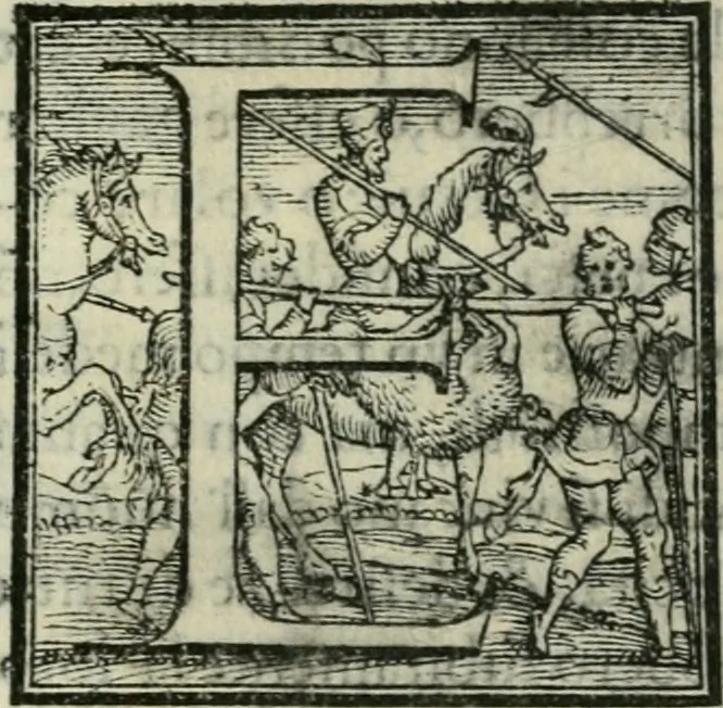 An illustration from Dve lezzioni di M. Benedetto Varchi : nella prima delle qvali si dichiara vn sonetto di M. Michelagnolo Buonarroti : nella seconda si disputa quale sia piu nobile arte la scultura, o la pittura, con vna lettera d'esso Michelagnolo & piu altri eccellentiss. pittori et scultori sopra la quistione sopradetta, 1549, leaf 10