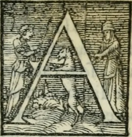 An illustration from Dve lezzioni di M. Benedetto Varchi : nella prima delle qvali si dichiara vn sonetto di M. Michelagnolo Buonarroti : nella seconda si disputa quale sia piu nobile arte la scultura, o la pittura, con vna lettera d'esso Michelagnolo & piu altri eccellentiss. pittori et scultori sopra la quistione sopradetta, 1549, leaf 142