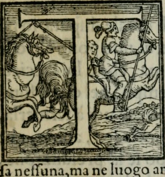 An illustration from Dve lezzioni di M. Benedetto Varchi : nella prima delle qvali si dichiara vn sonetto di M. Michelagnolo Buonarroti : nella seconda si disputa quale sia piu nobile arte la scultura, o la pittura, con vna lettera d'esso Michelagnolo & piu altri eccellentiss. pittori et scultori sopra la quistione sopradetta, 1549, leaf 59