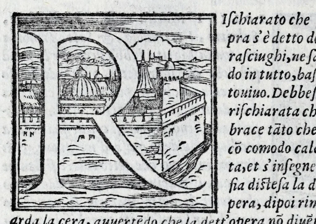 An illustration from Dve trattati : vno intorno alle otto principali arti dell'oreficeria. L'altro in materia dell'arte della scultura ; doue si veggono infiniti segreti nel la uorar le figure di marmo, & nel gettarle di bronzo, 1568, leaf 98