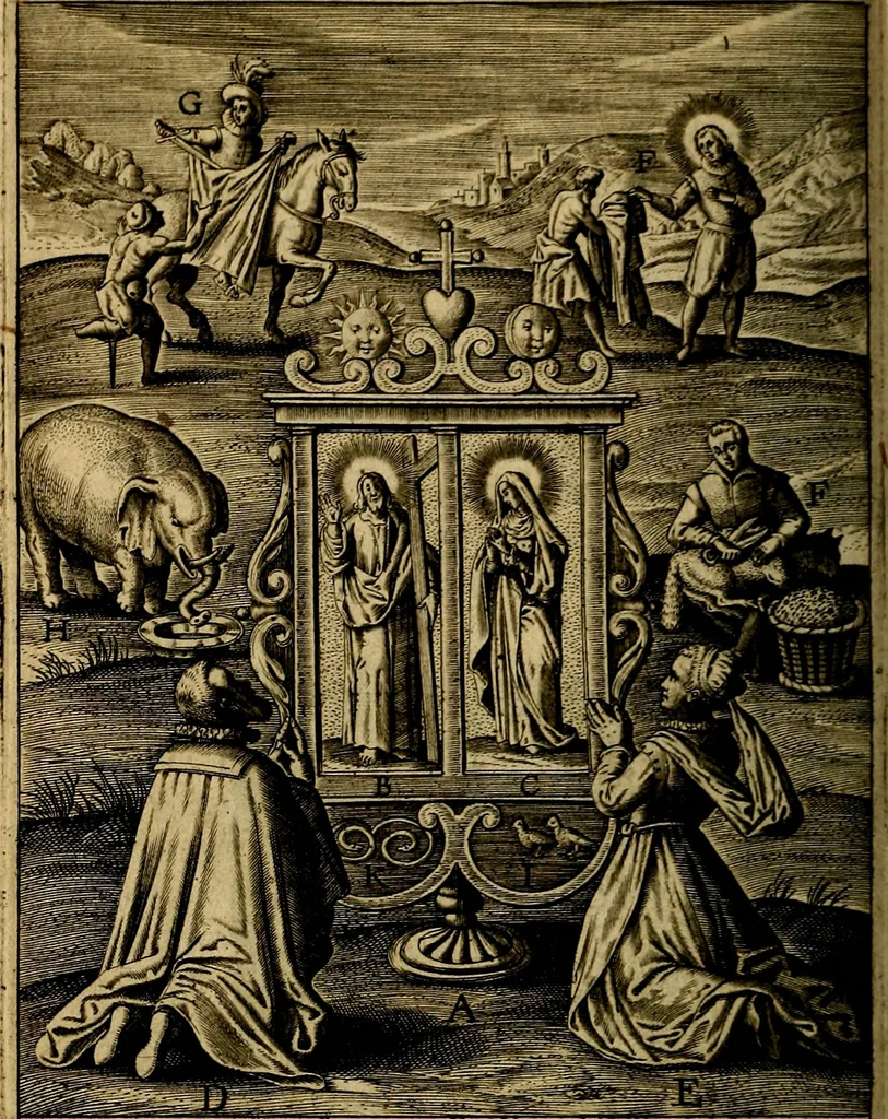 An illustration from Dvodecim specvla Devm aliqvando videre desideranti concinnata, 1610, leaf 147