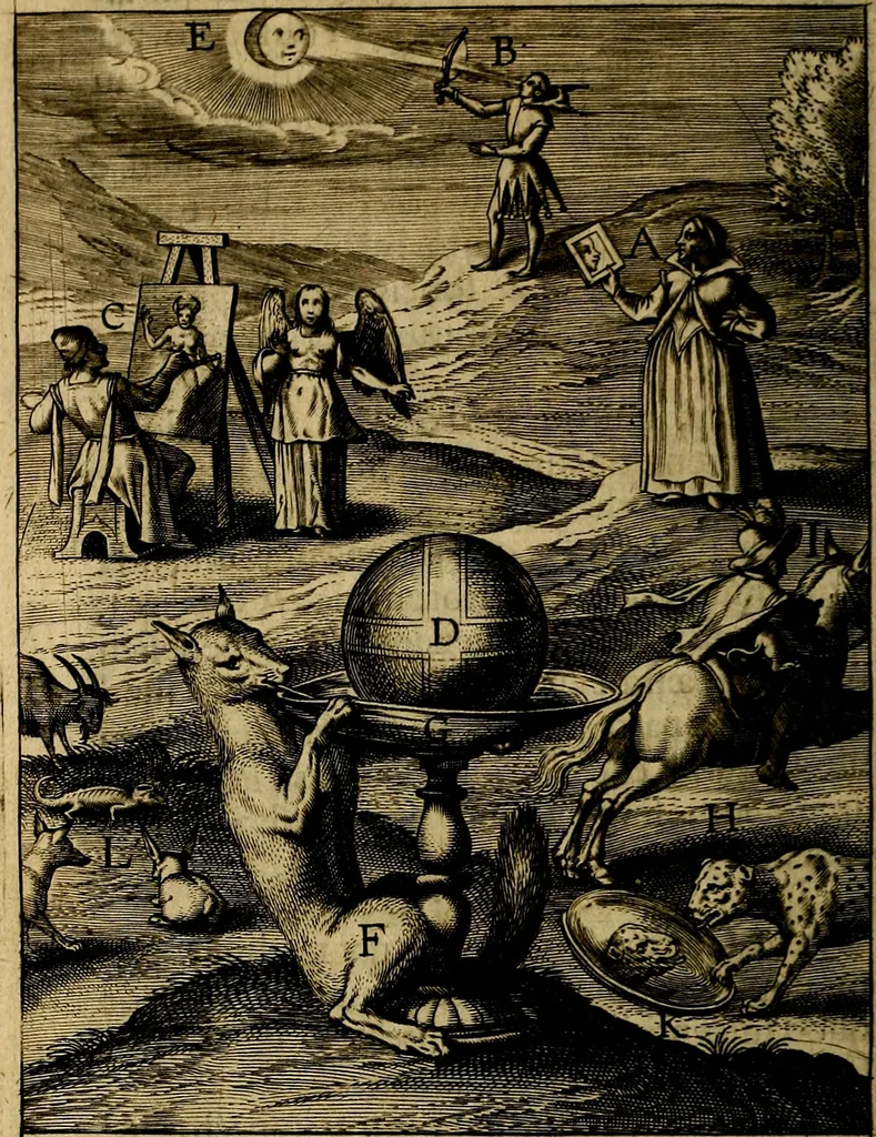 An illustration from Dvodecim specvla Devm aliqvando videre desideranti concinnata, 1610, leaf 33