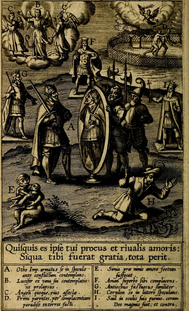 An illustration from Dvodecim specvla Devm aliqvando videre desideranti concinnata, 1610, leaf 61