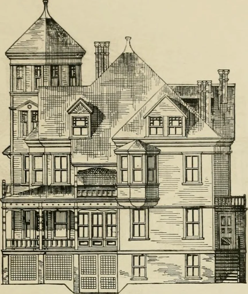 An illustration from Dwelling for village and country, with general descriptions and detailed estimates, 1885, leaf 100