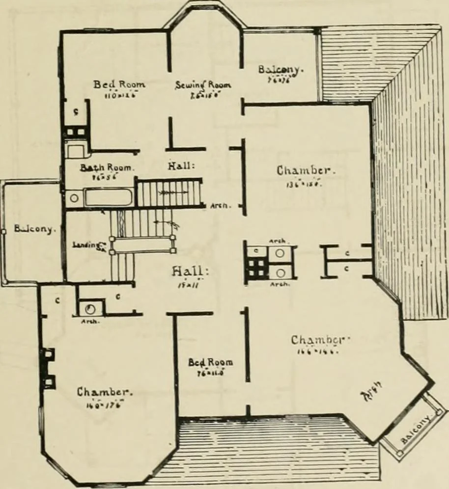 An illustration from Dwelling for village and country, with general descriptions and detailed estimates, 1885, leaf 100