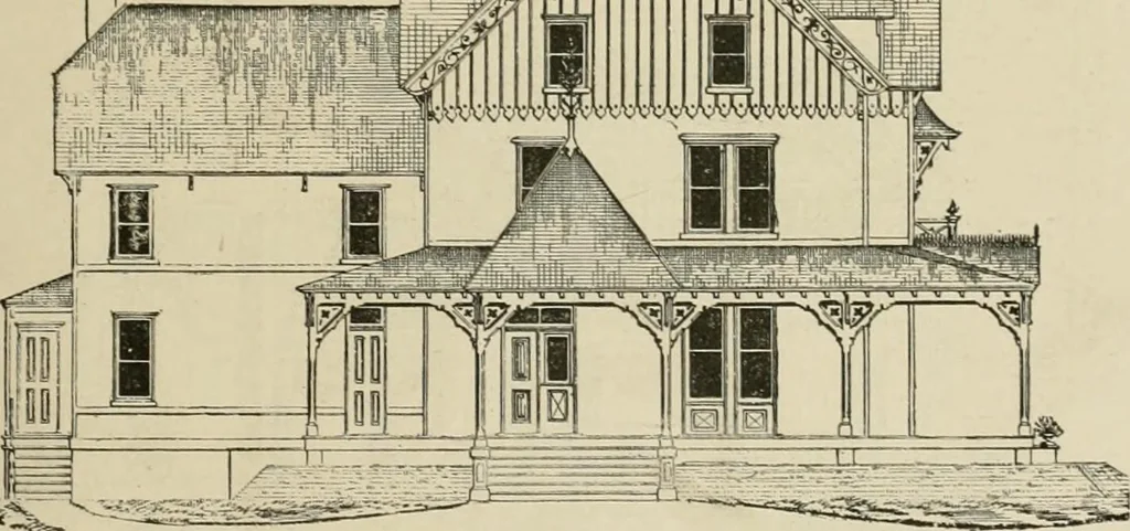 An illustration from Dwelling for village and country, with general descriptions and detailed estimates, 1885, leaf 102