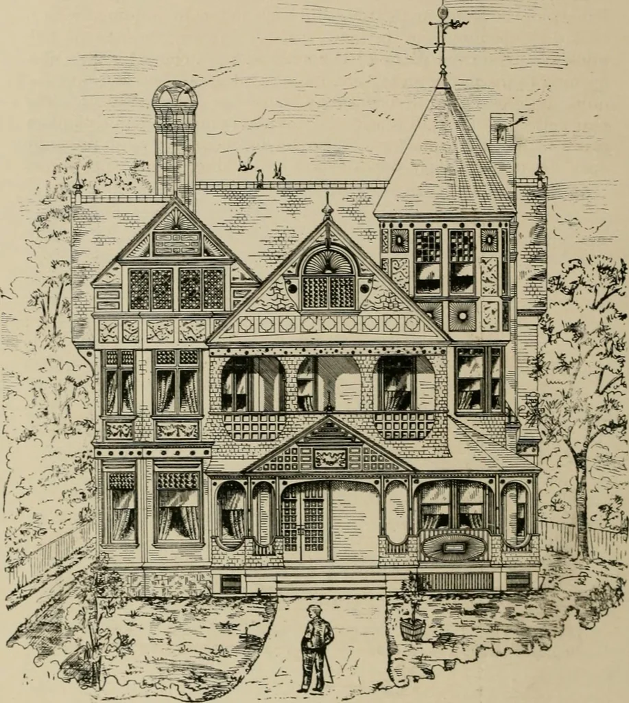 An illustration from Dwelling for village and country, with general descriptions and detailed estimates, 1885, leaf 107