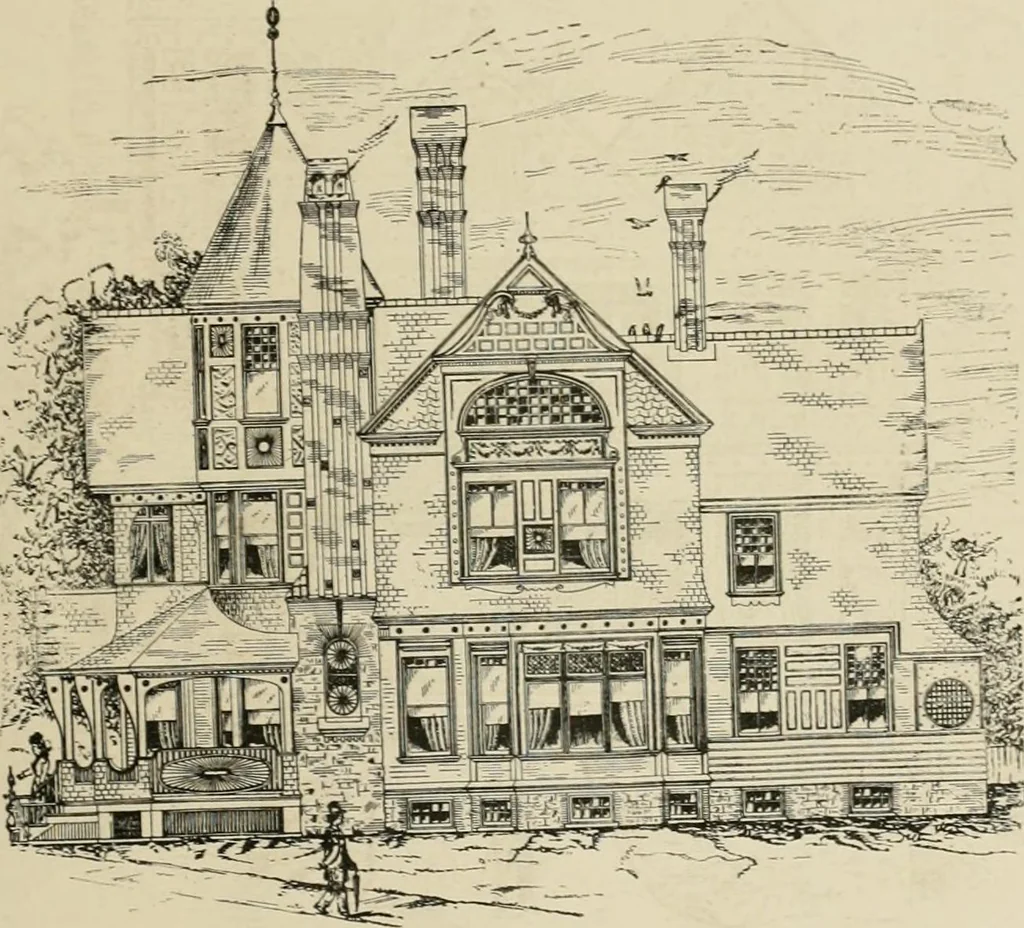 An illustration from Dwelling for village and country, with general descriptions and detailed estimates, 1885, leaf 108