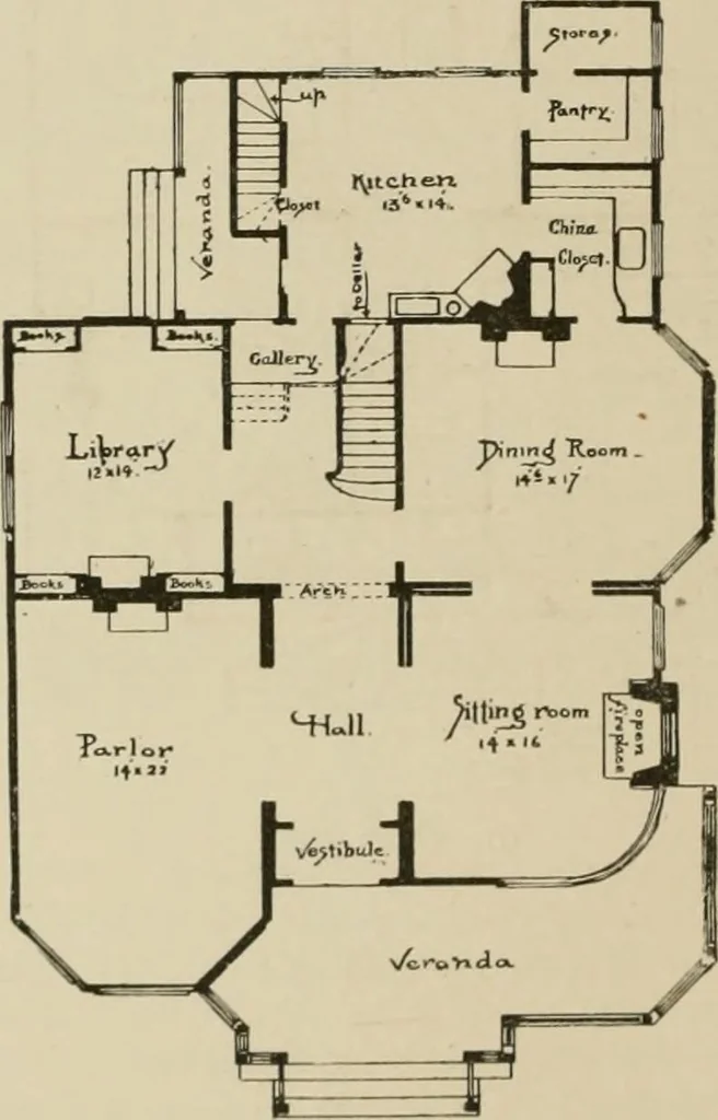 An illustration from Dwelling for village and country, with general descriptions and detailed estimates, 1885, leaf 109