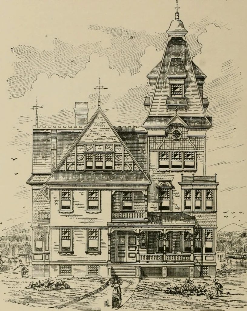 An illustration from Dwelling for village and country, with general descriptions and detailed estimates, 1885, leaf 111