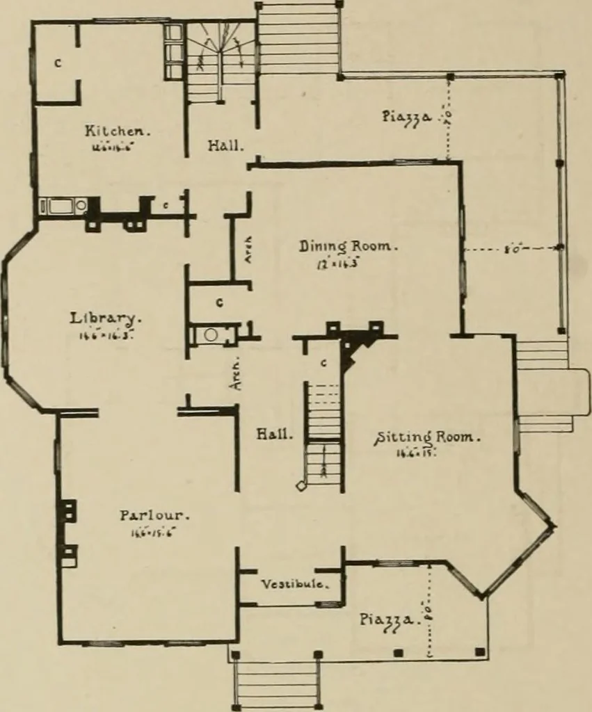 An illustration from Dwelling for village and country, with general descriptions and detailed estimates, 1885, leaf 113