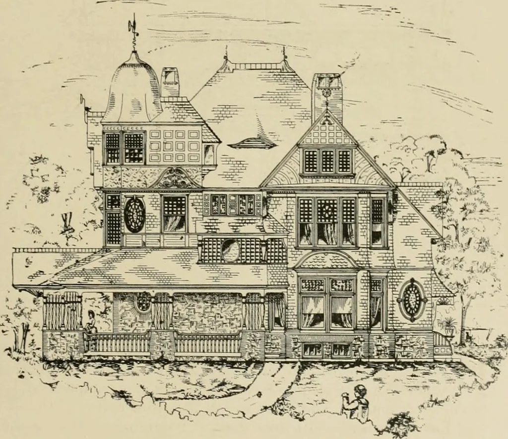An illustration from Dwelling for village and country, with general descriptions and detailed estimates, 1885, leaf 116