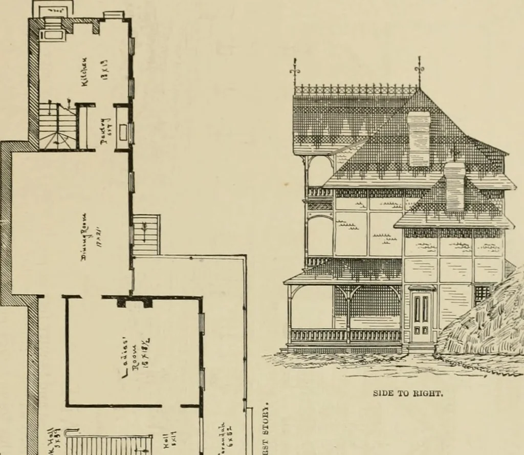 An illustration from Dwelling for village and country, with general descriptions and detailed estimates, 1885, leaf 120