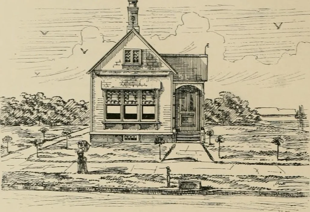 An illustration from Dwelling for village and country, with general descriptions and detailed estimates, 1885, leaf 13