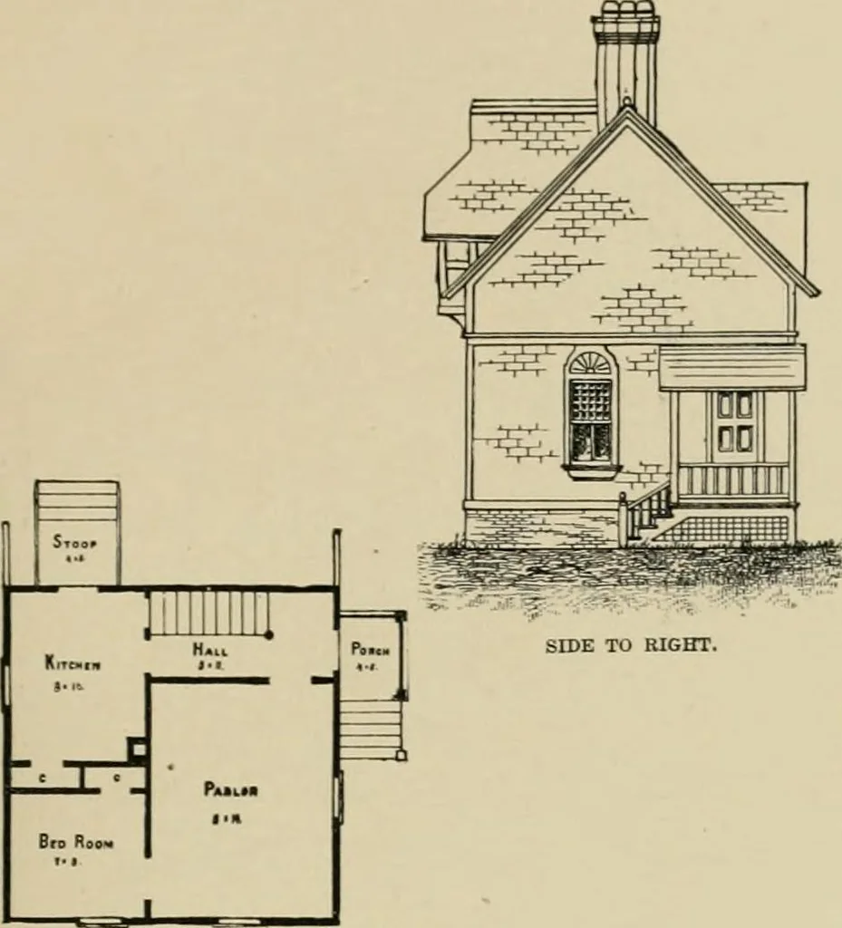 An illustration from Dwelling for village and country, with general descriptions and detailed estimates, 1885, leaf 18