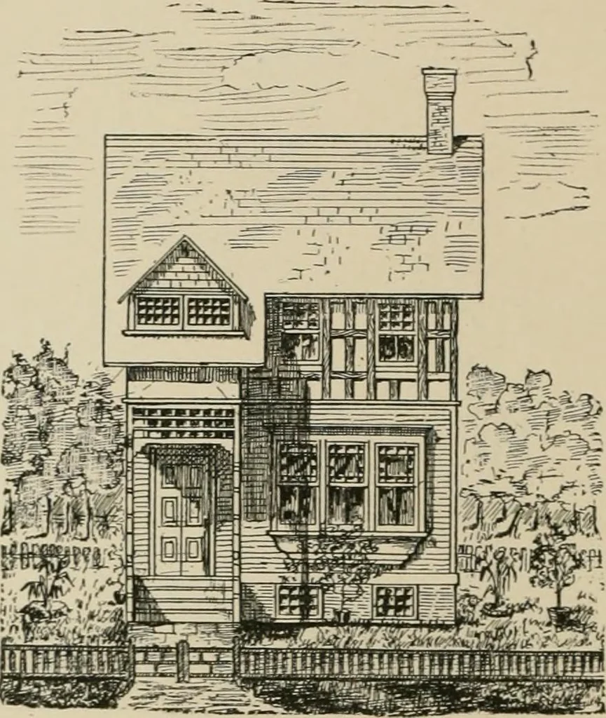 An illustration from Dwelling for village and country, with general descriptions and detailed estimates, 1885, leaf 21