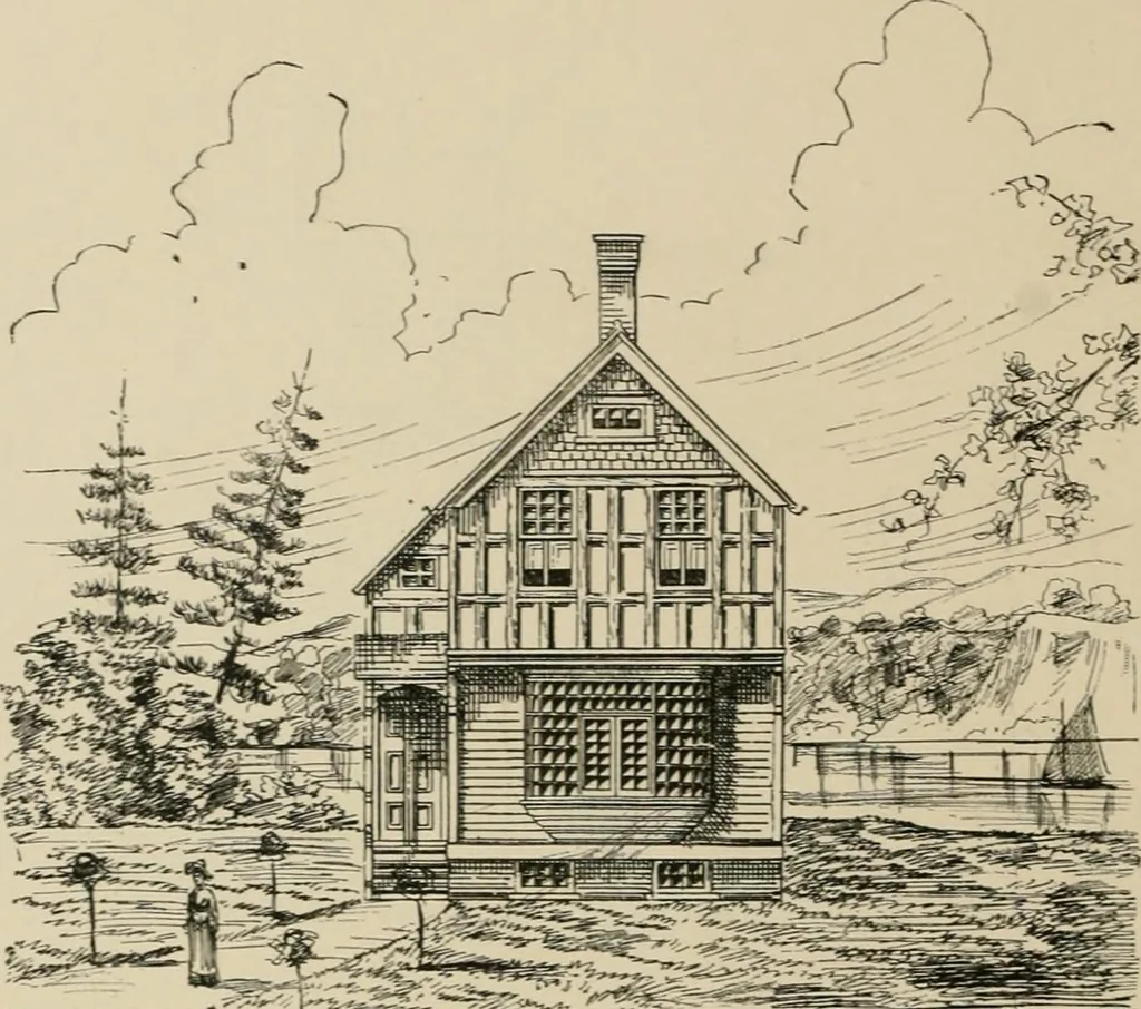 An illustration from Dwelling for village and country, with general descriptions and detailed estimates, 1885, leaf 23