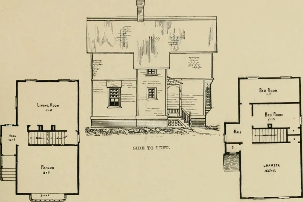 An illustration from Dwelling for village and country, with general descriptions and detailed estimates, 1885, leaf 24