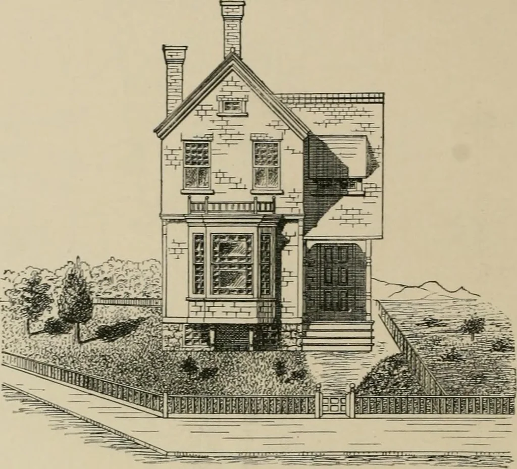 An illustration from Dwelling for village and country, with general descriptions and detailed estimates, 1885, leaf 25