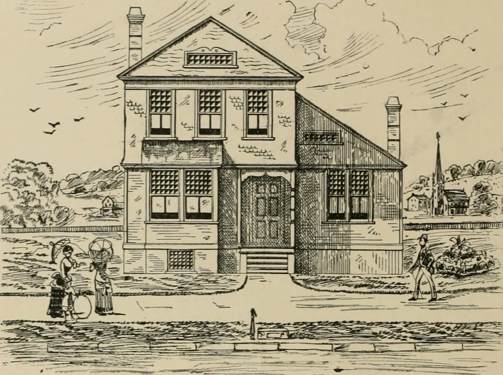 An illustration from Dwelling for village and country, with general descriptions and detailed estimates, 1885, leaf 27