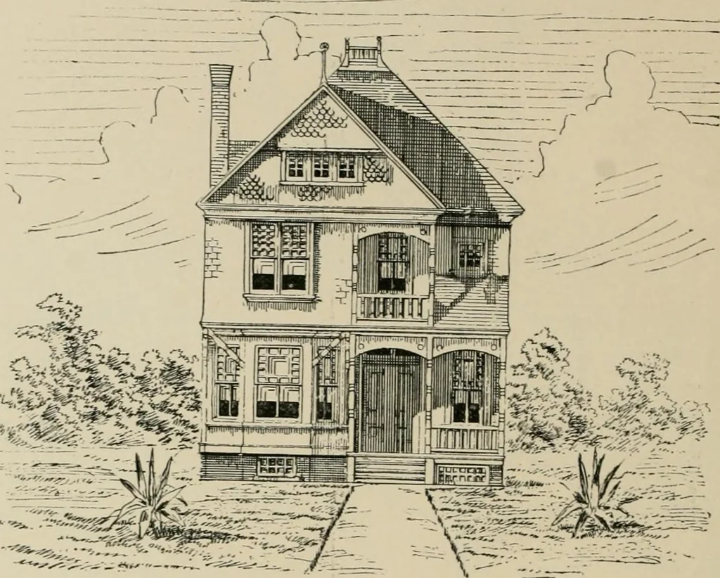 An illustration from Dwelling for village and country, with general descriptions and detailed estimates, 1885, leaf 31