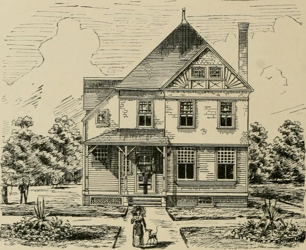 An illustration from Dwelling for village and country, with general descriptions and detailed estimates, 1885, leaf 37