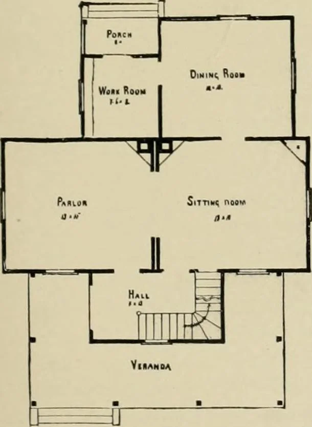 An illustration from Dwelling for village and country, with general descriptions and detailed estimates, 1885, leaf 40