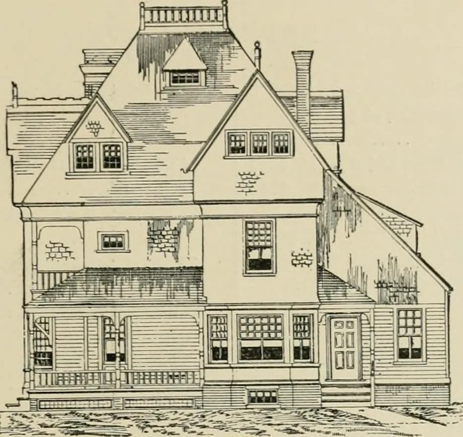 An illustration from Dwelling for village and country, with general descriptions and detailed estimates, 1885, leaf 46