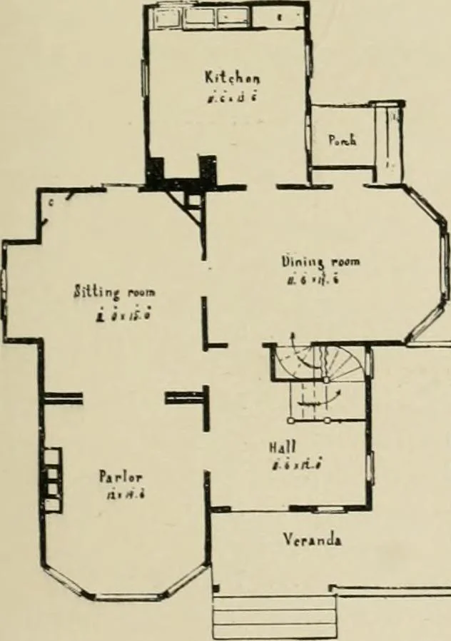 An illustration from Dwelling for village and country, with general descriptions and detailed estimates, 1885, leaf 46