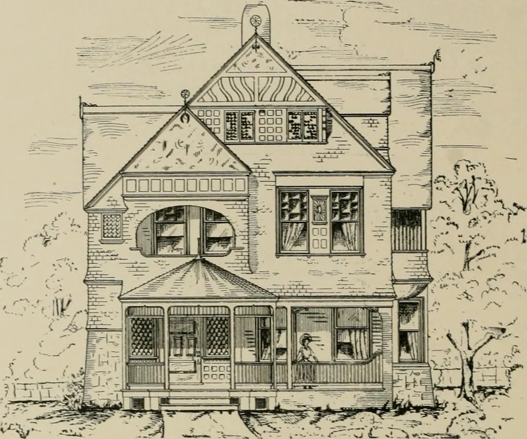 An illustration from Dwelling for village and country, with general descriptions and detailed estimates, 1885, leaf 51