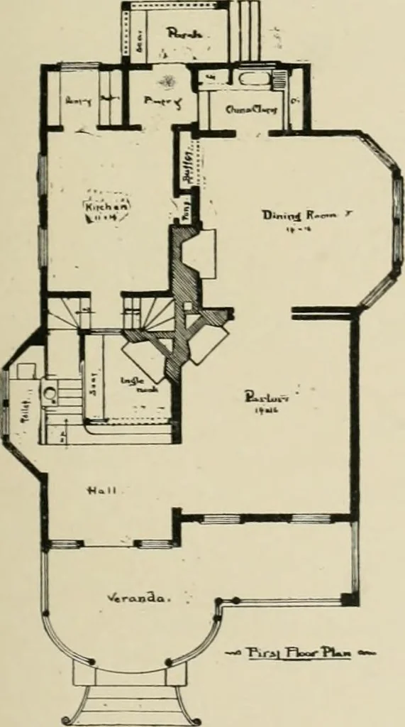 An illustration from Dwelling for village and country, with general descriptions and detailed estimates, 1885, leaf 52