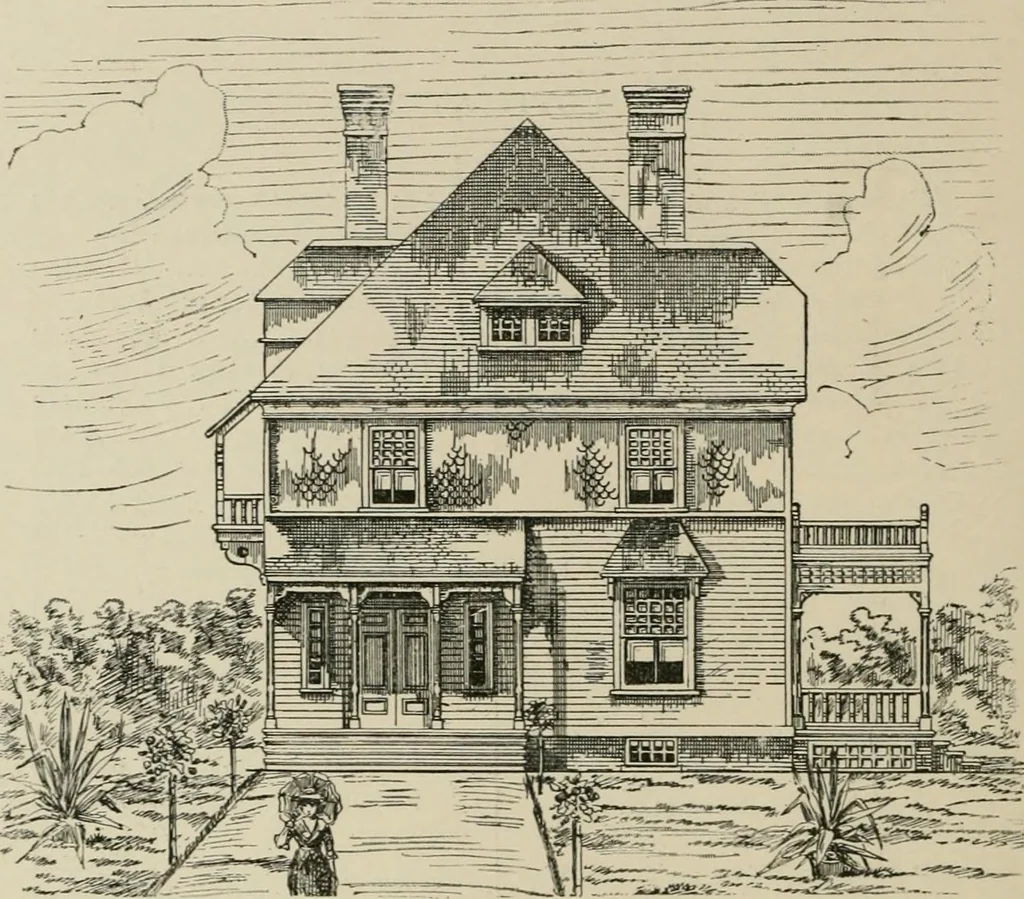 An illustration from Dwelling for village and country, with general descriptions and detailed estimates, 1885, leaf 57