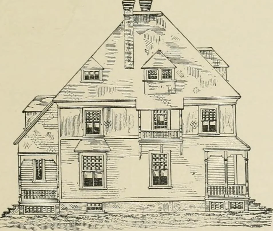 An illustration from Dwelling for village and country, with general descriptions and detailed estimates, 1885, leaf 58