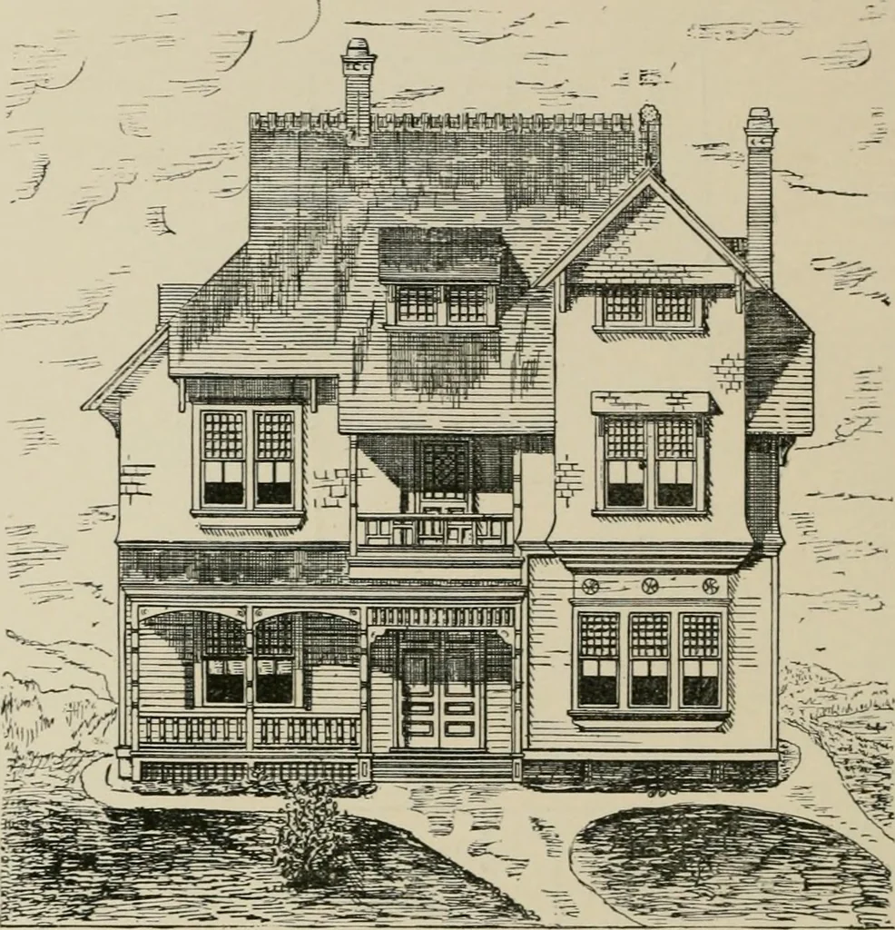 An illustration from Dwelling for village and country, with general descriptions and detailed estimates, 1885, leaf 61