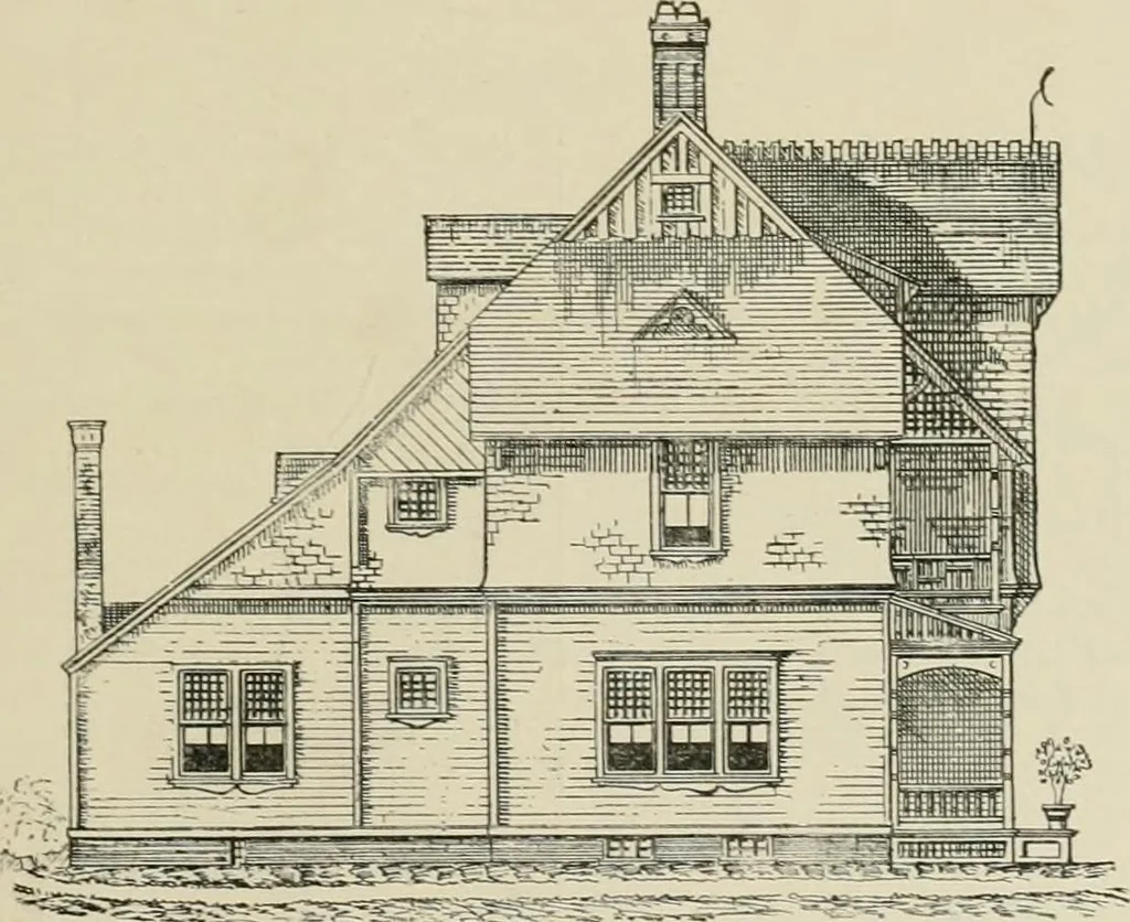 An illustration from Dwelling for village and country, with general descriptions and detailed estimates, 1885, leaf 62