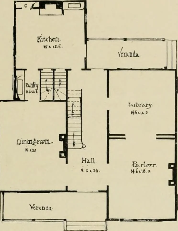 An illustration from Dwelling for village and country, with general descriptions and detailed estimates, 1885, leaf 64