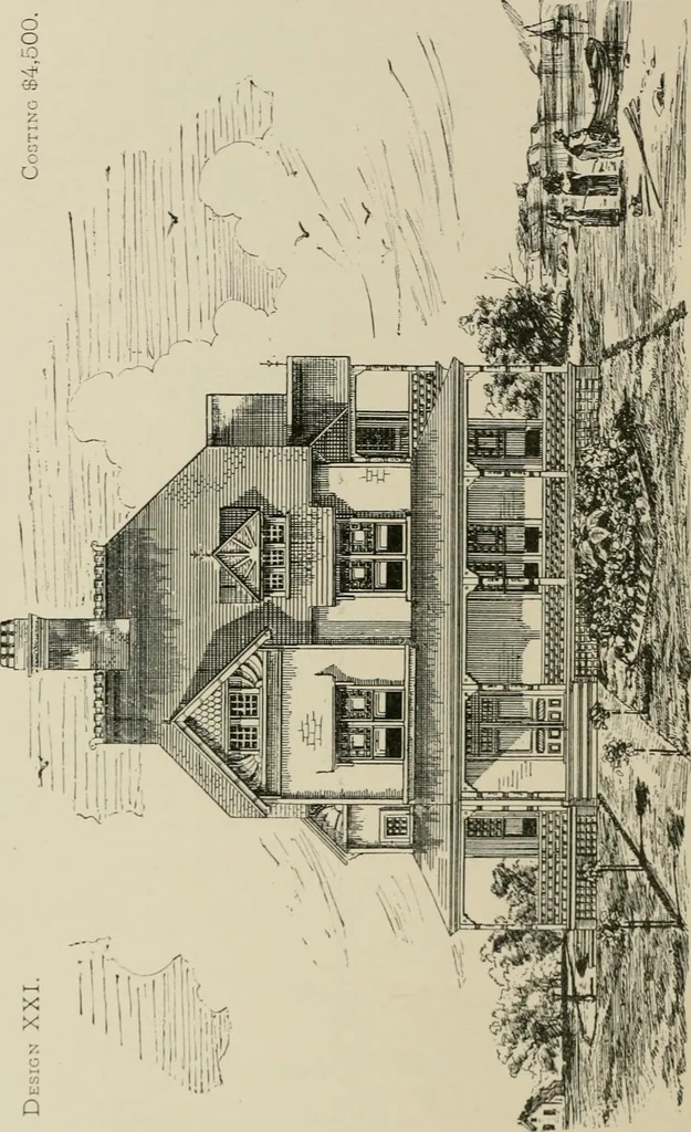 An illustration from Dwelling for village and country, with general descriptions and detailed estimates, 1885, leaf 65