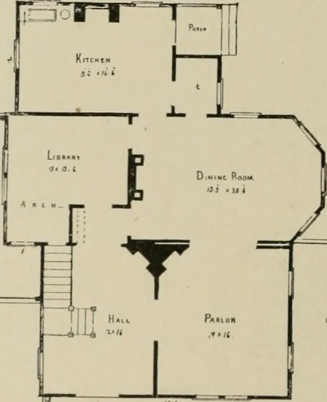 An illustration from Dwelling for village and country, with general descriptions and detailed estimates, 1885, leaf 67