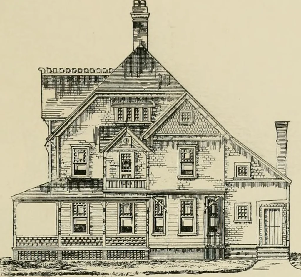 An illustration from Dwelling for village and country, with general descriptions and detailed estimates, 1885, leaf 68