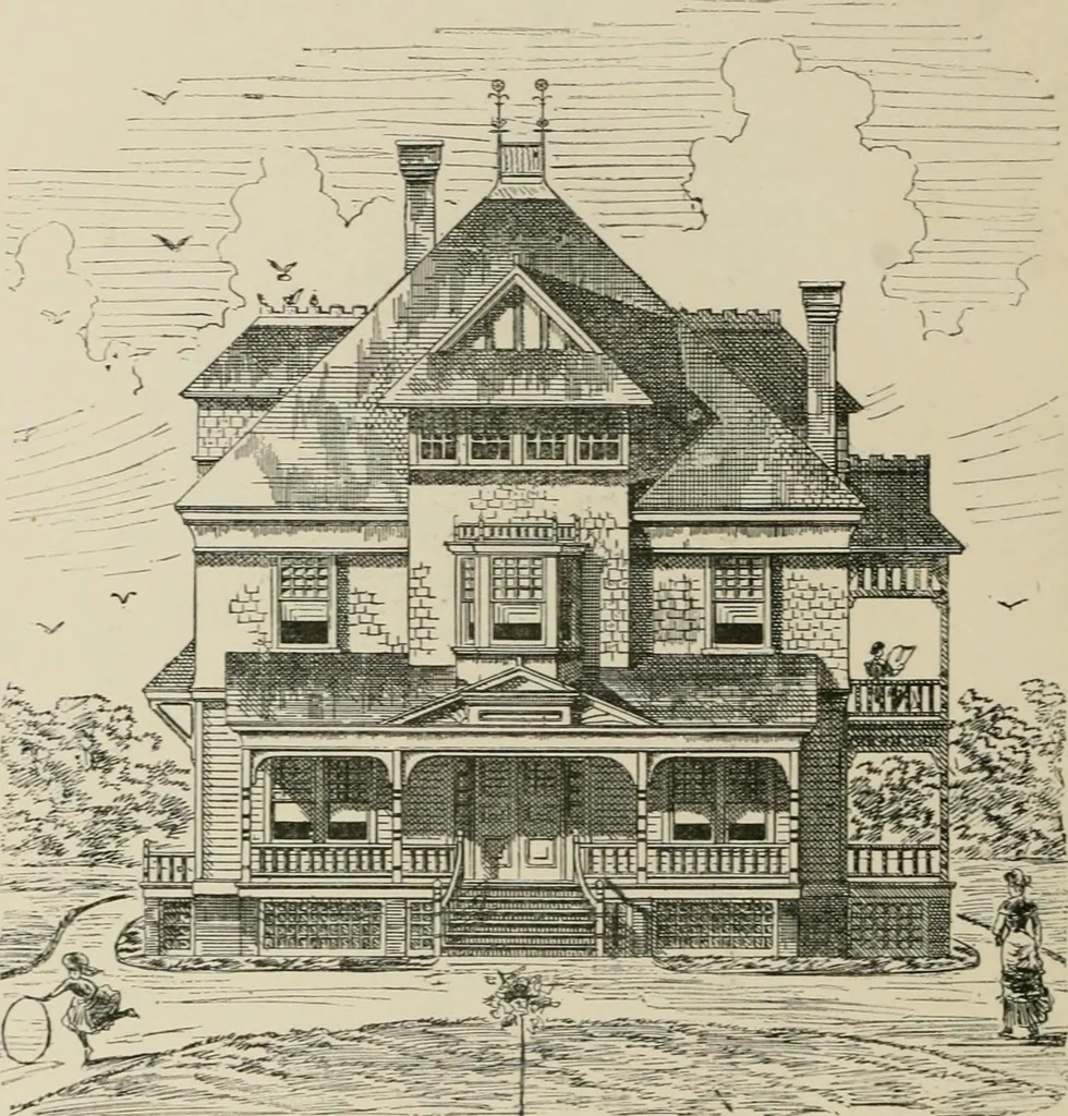 An illustration from Dwelling for village and country, with general descriptions and detailed estimates, 1885, leaf 69