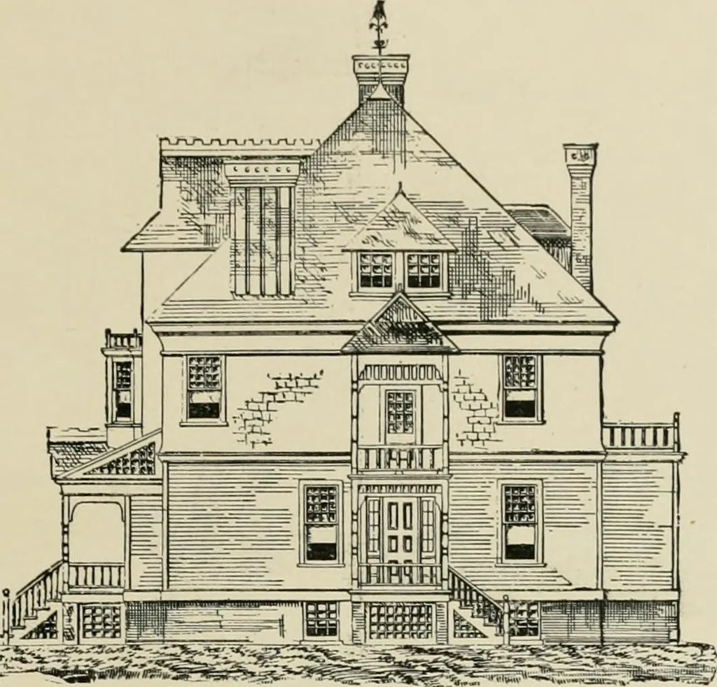 An illustration from Dwelling for village and country, with general descriptions and detailed estimates, 1885, leaf 70