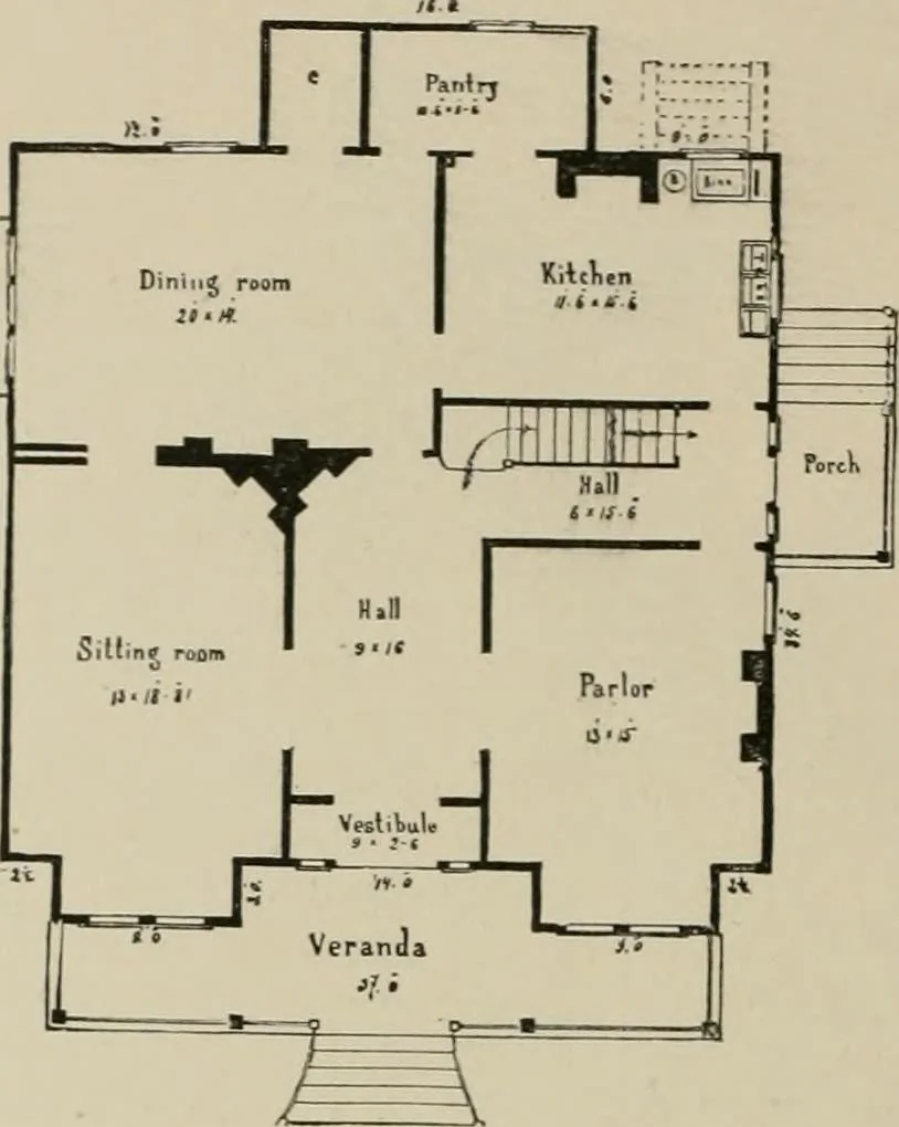 An illustration from Dwelling for village and country, with general descriptions and detailed estimates, 1885, leaf 71