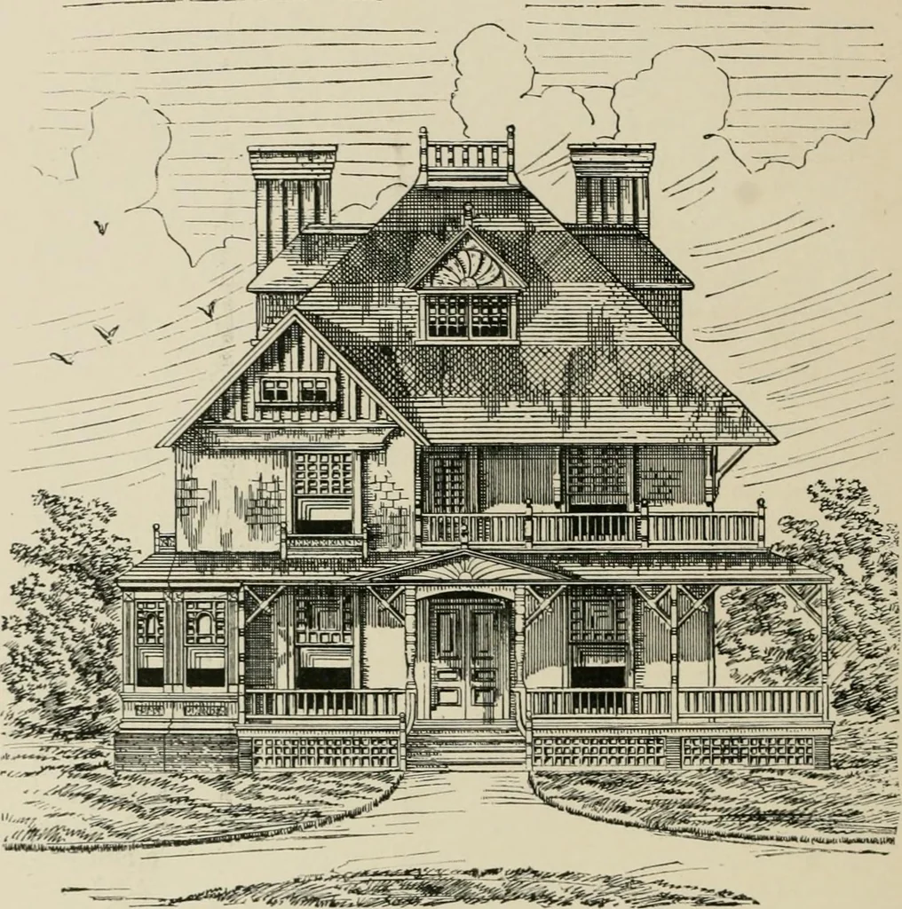 An illustration from Dwelling for village and country, with general descriptions and detailed estimates, 1885, leaf 73