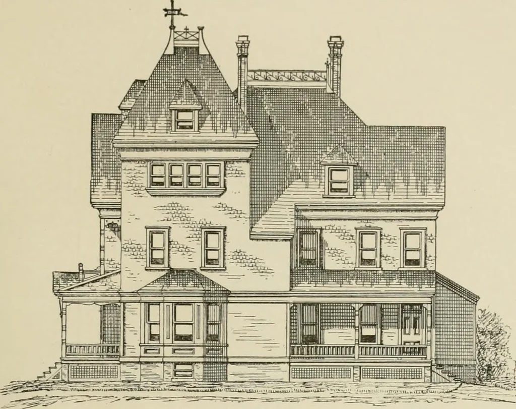 An illustration from Dwelling for village and country, with general descriptions and detailed estimates, 1885, leaf 78