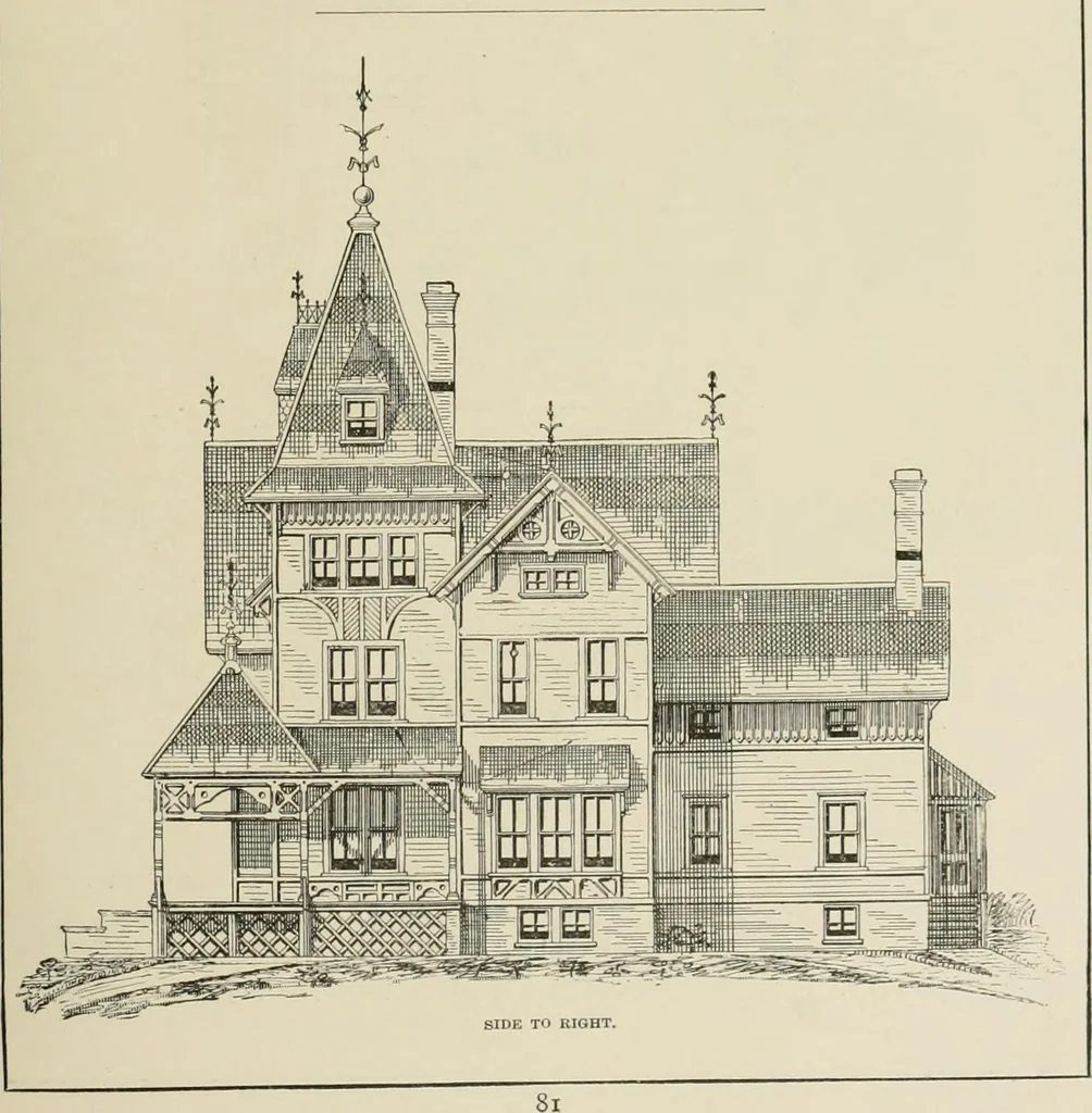 An illustration from Dwelling for village and country, with general descriptions and detailed estimates, 1885, leaf 86