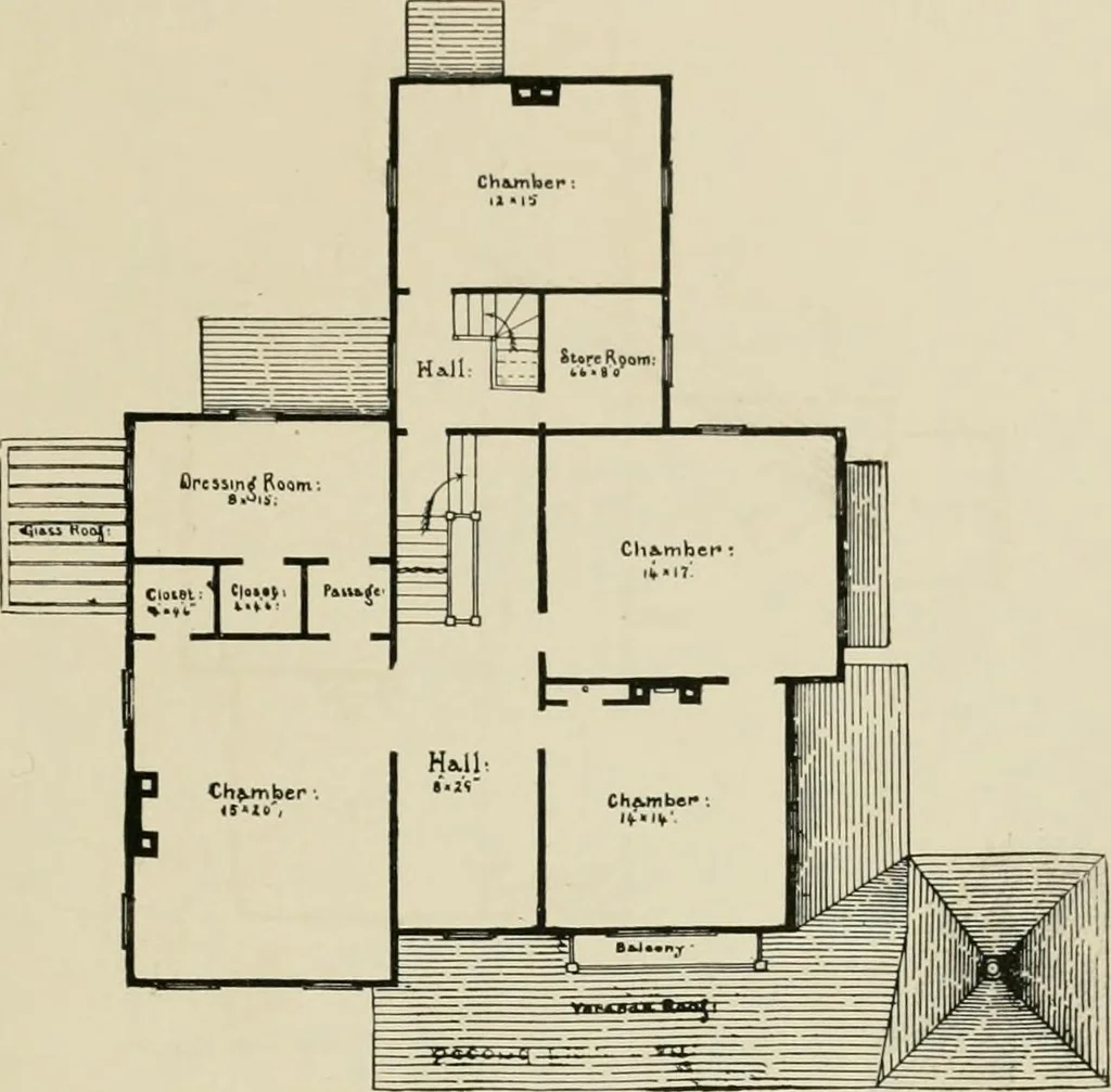 An illustration from Dwelling for village and country, with general descriptions and detailed estimates, 1885, leaf 88
