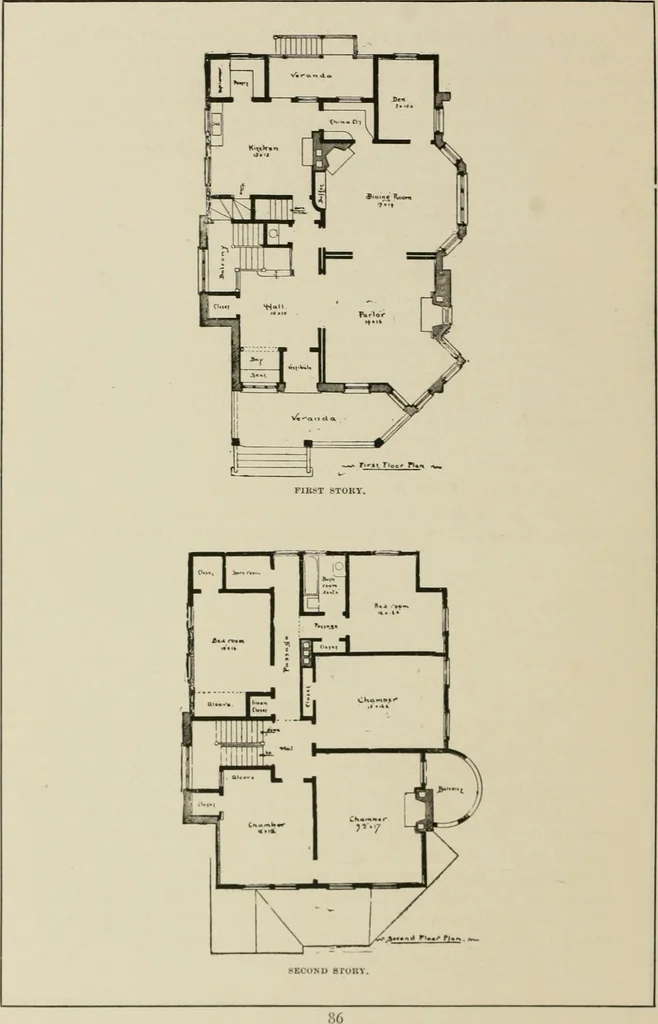 An illustration from Dwelling for village and country, with general descriptions and detailed estimates, 1885, leaf 91
