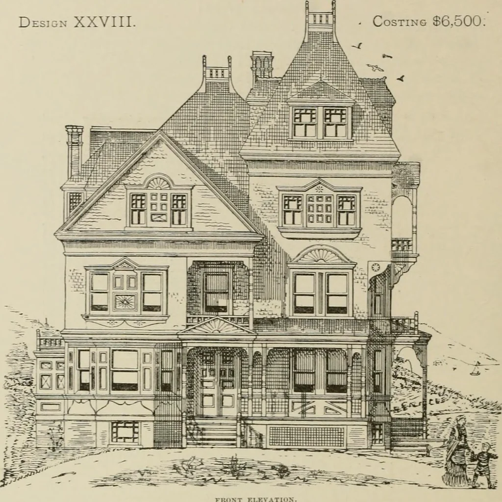 An illustration from Dwelling for village and country, with general descriptions and detailed estimates, 1885, leaf 93