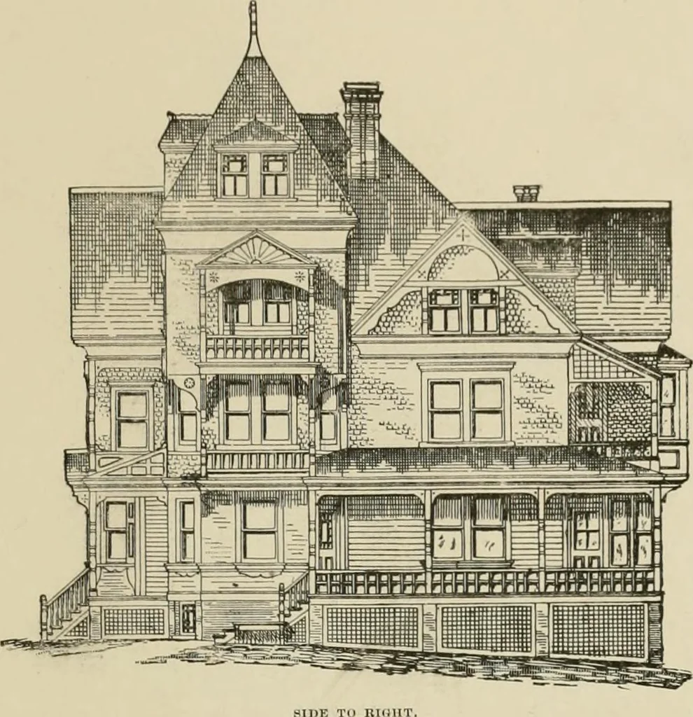 An illustration from Dwelling for village and country, with general descriptions and detailed estimates, 1885, leaf 94